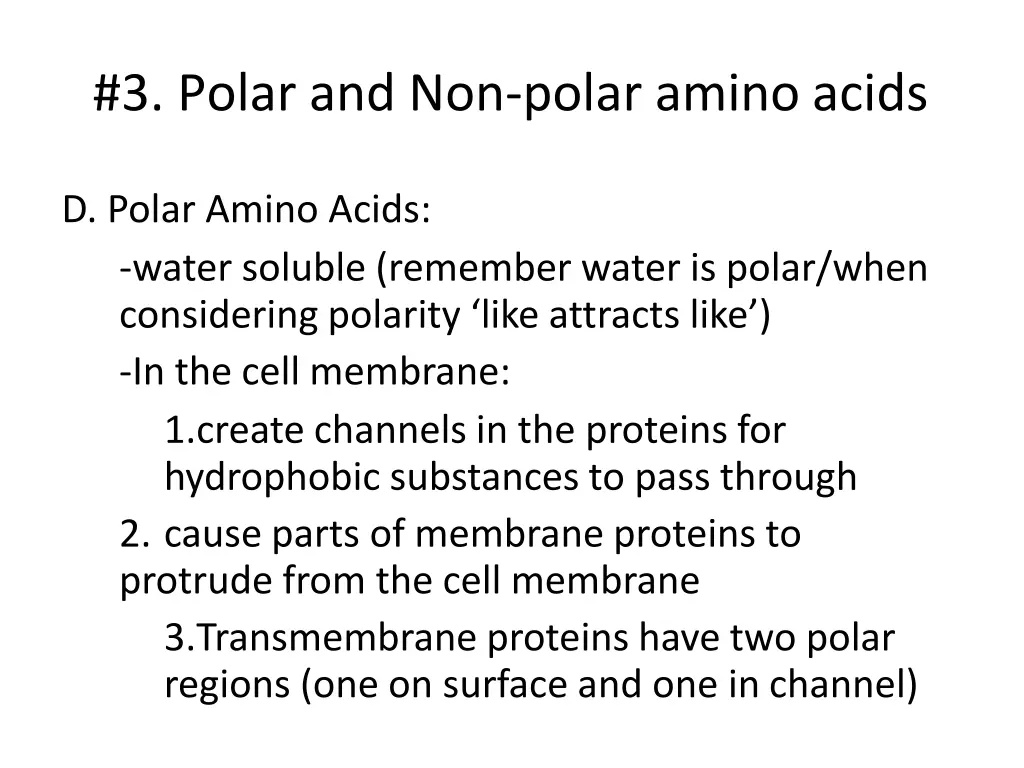 3 polar and non polar amino acids 1