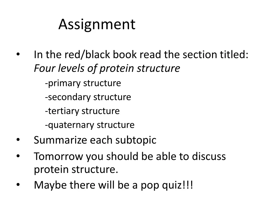 assignment