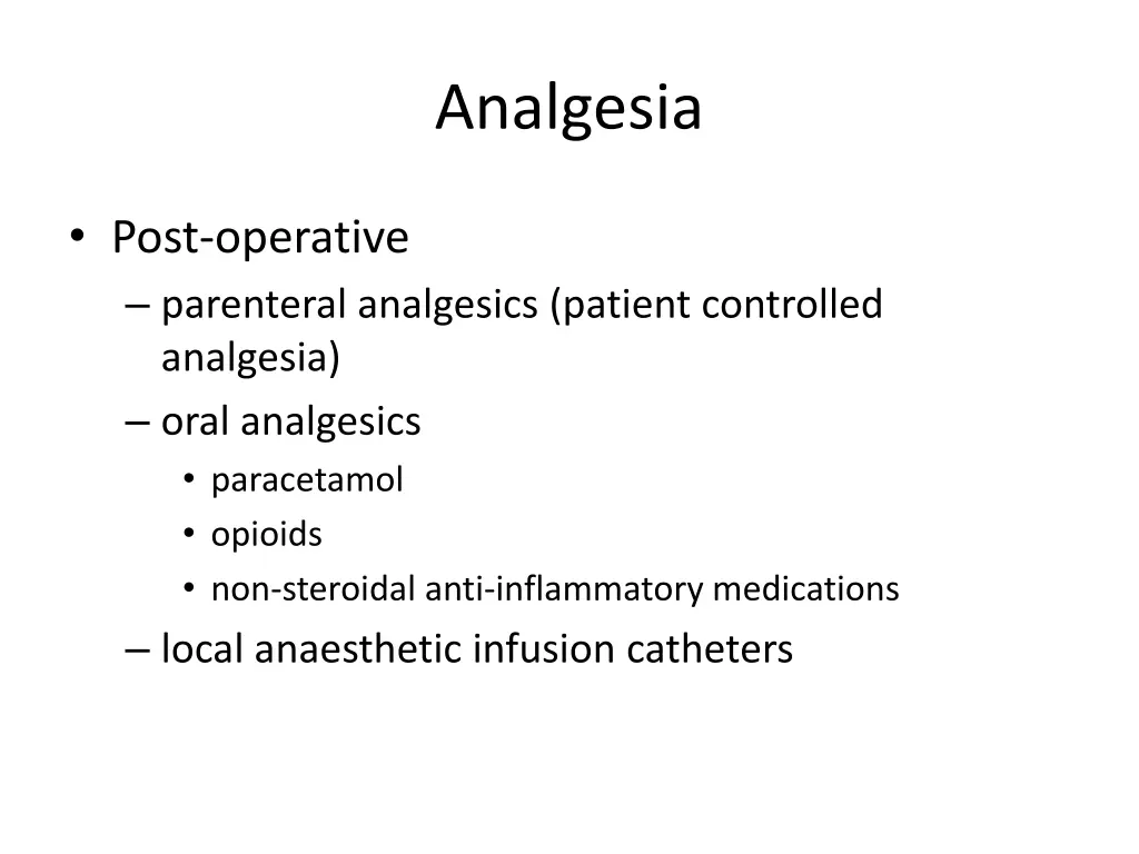 analgesia 2