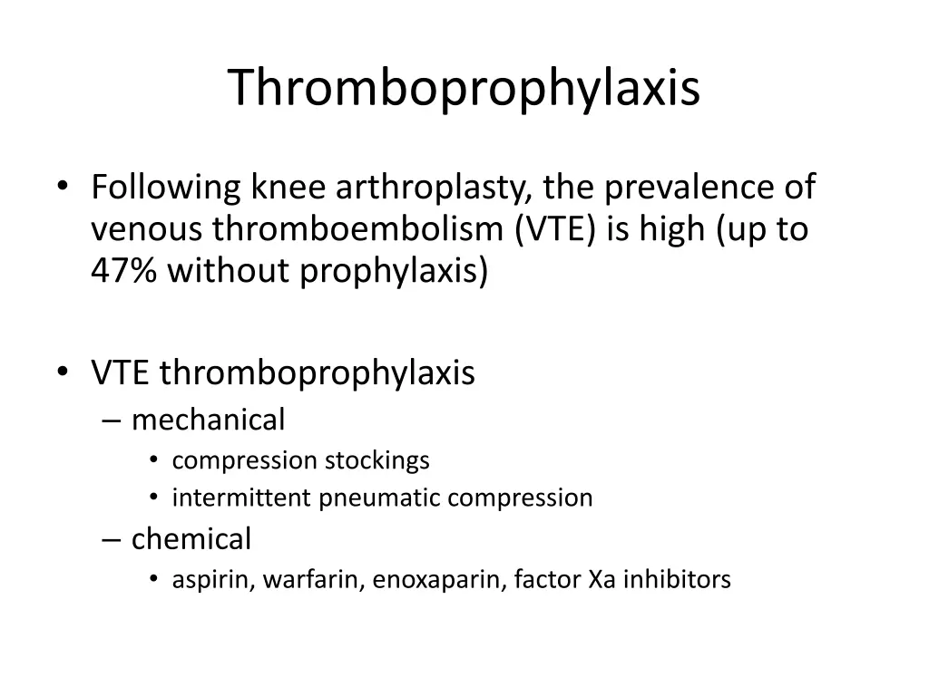 thromboprophylaxis
