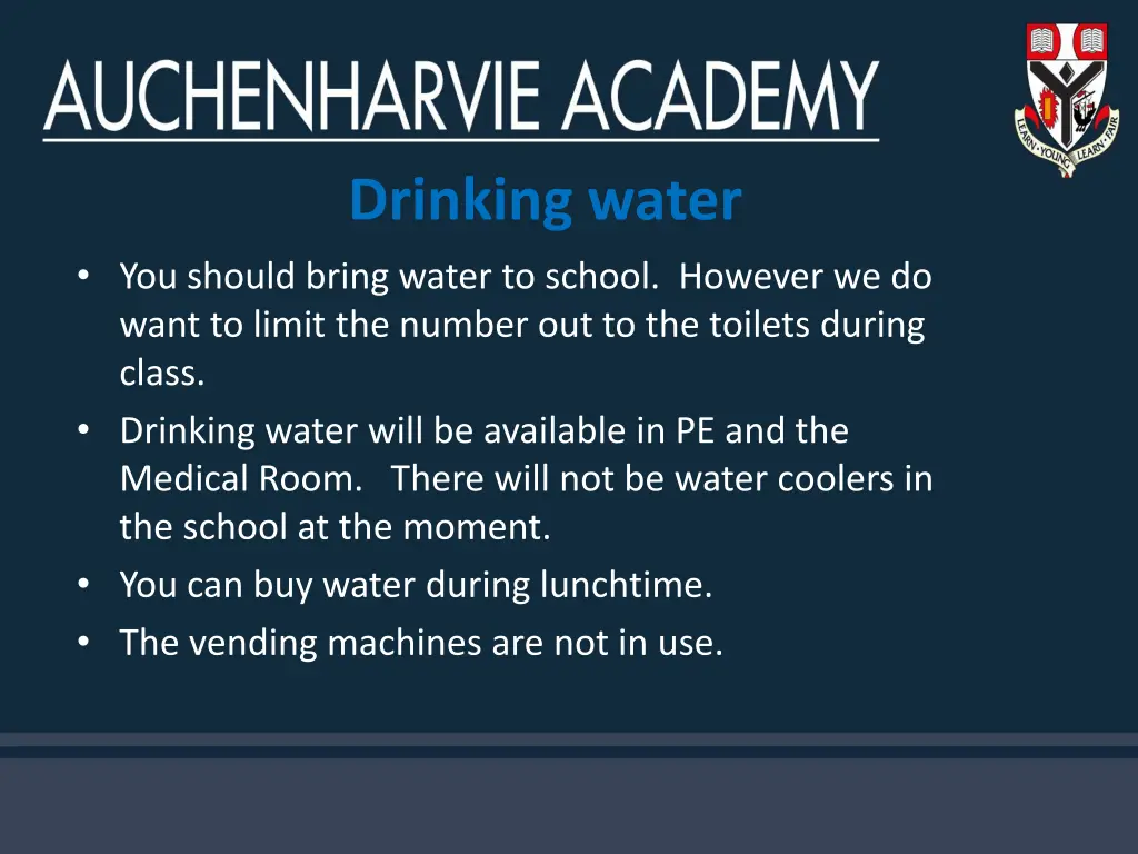 drinking water