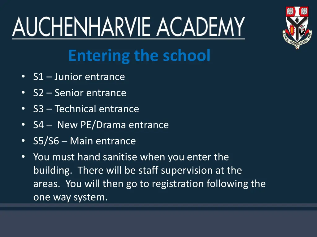 entering the school s1 junior entrance s2 senior