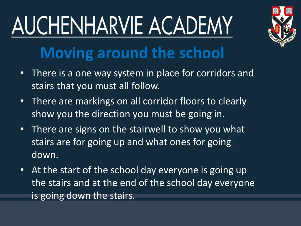 moving around the school there