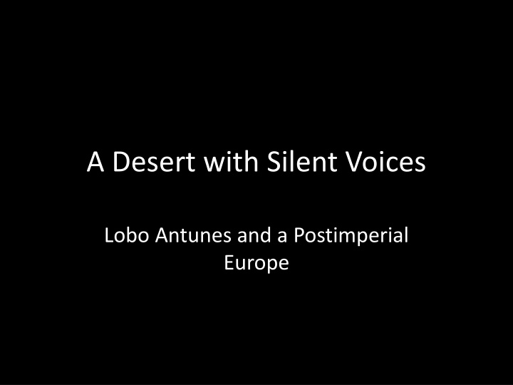 a desert with silent voices