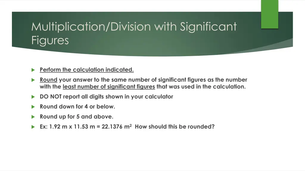 multiplication division with significant figures