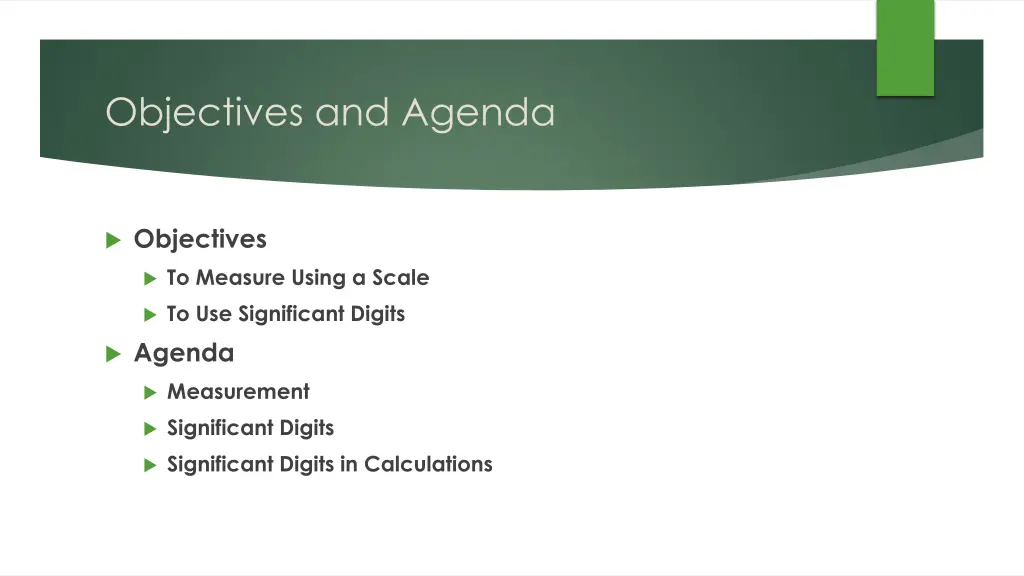 objectives and agenda