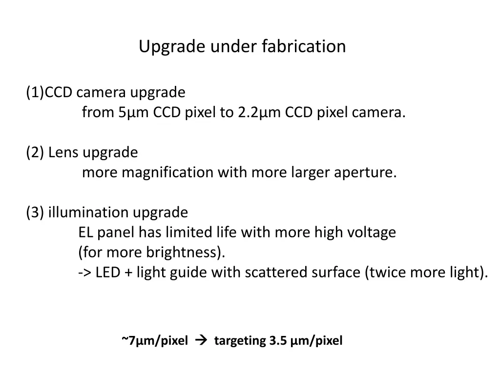 upgrade under fabrication