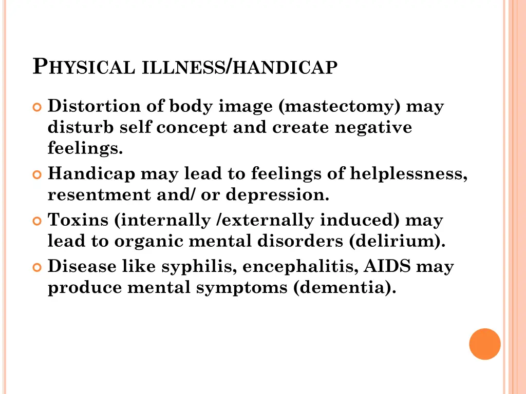 p hysical illness handicap