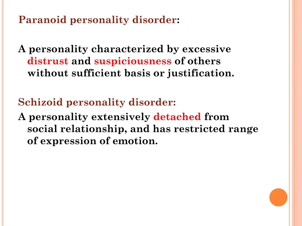 paranoid personality disorder