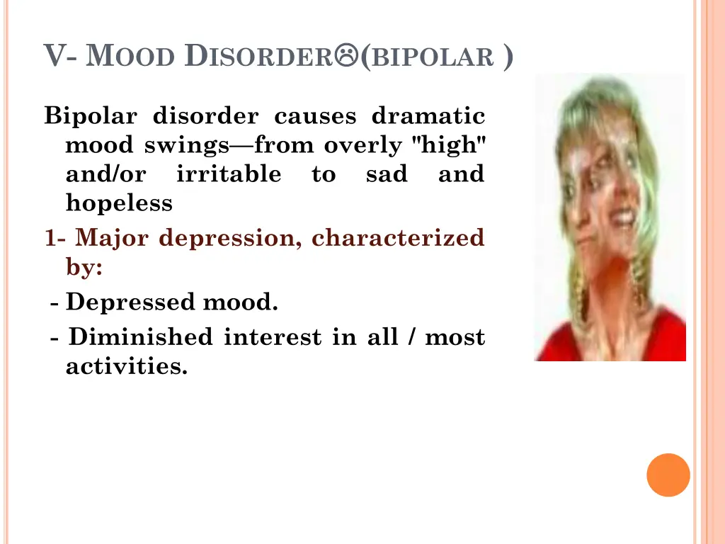 v m ood d isorder bipolar