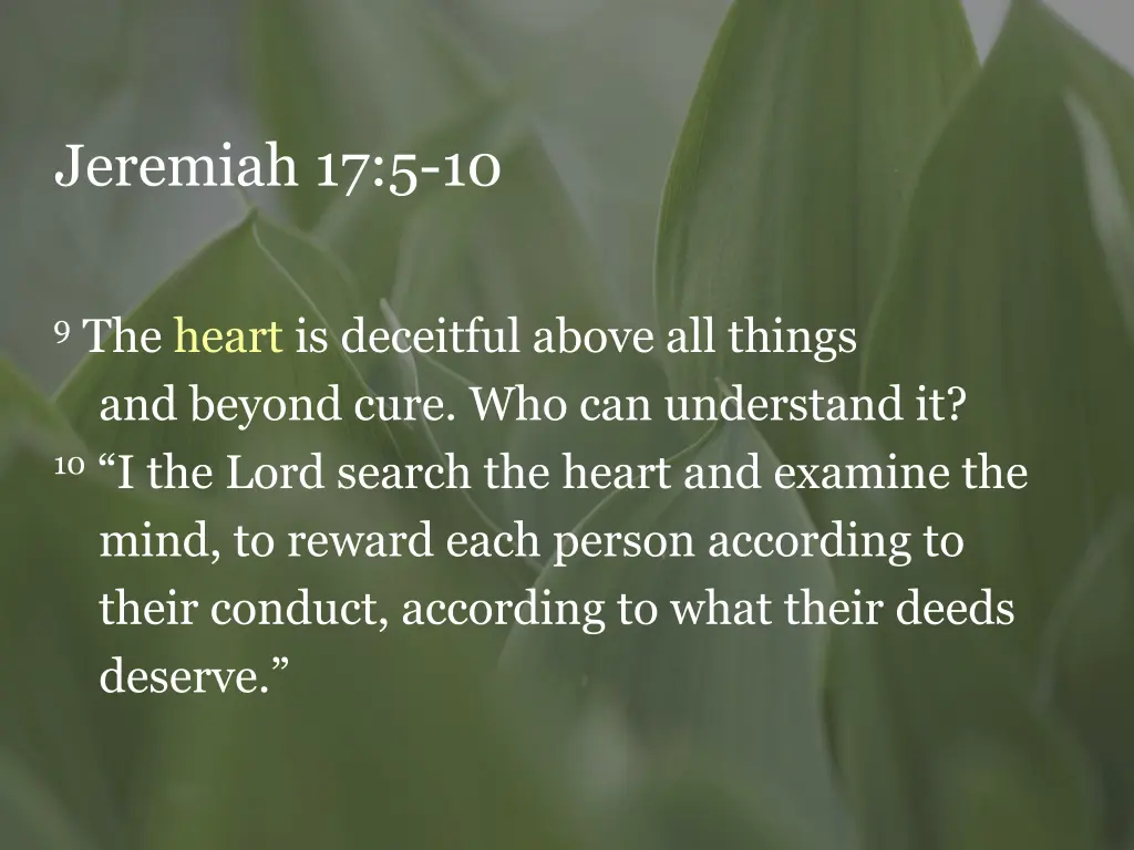 jeremiah 17 5 10 2
