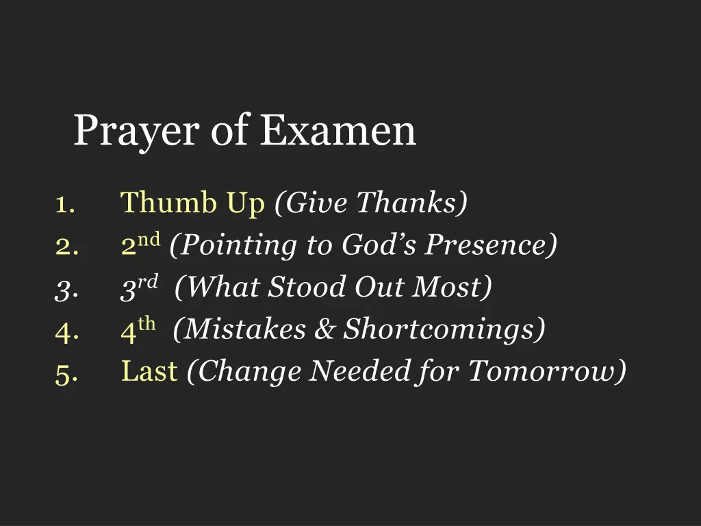 prayer of examen