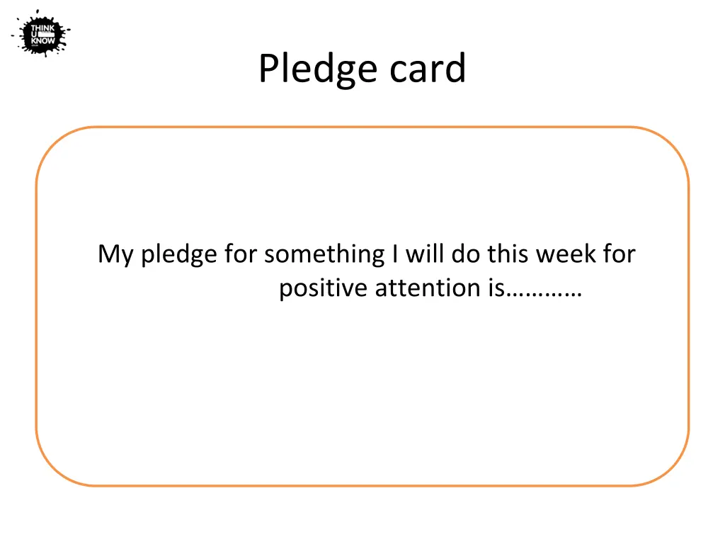 pledge card