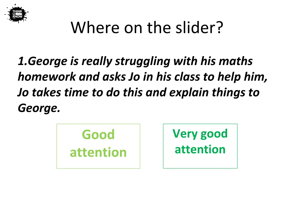 where on the slider
