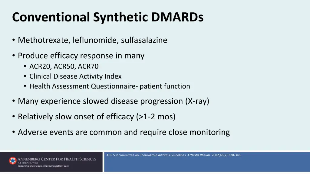 conventional synthetic dmards