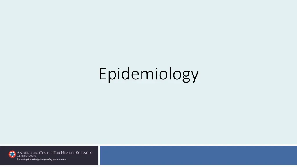 epidemiology