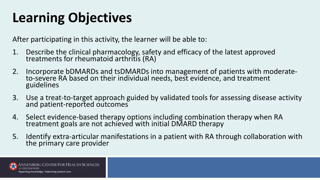 learning objectives