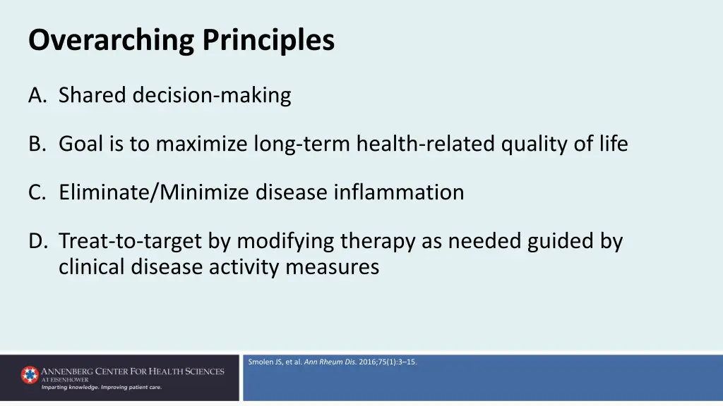 overarching principles