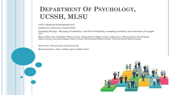 d epartment o f p sychology ucssh mlsu