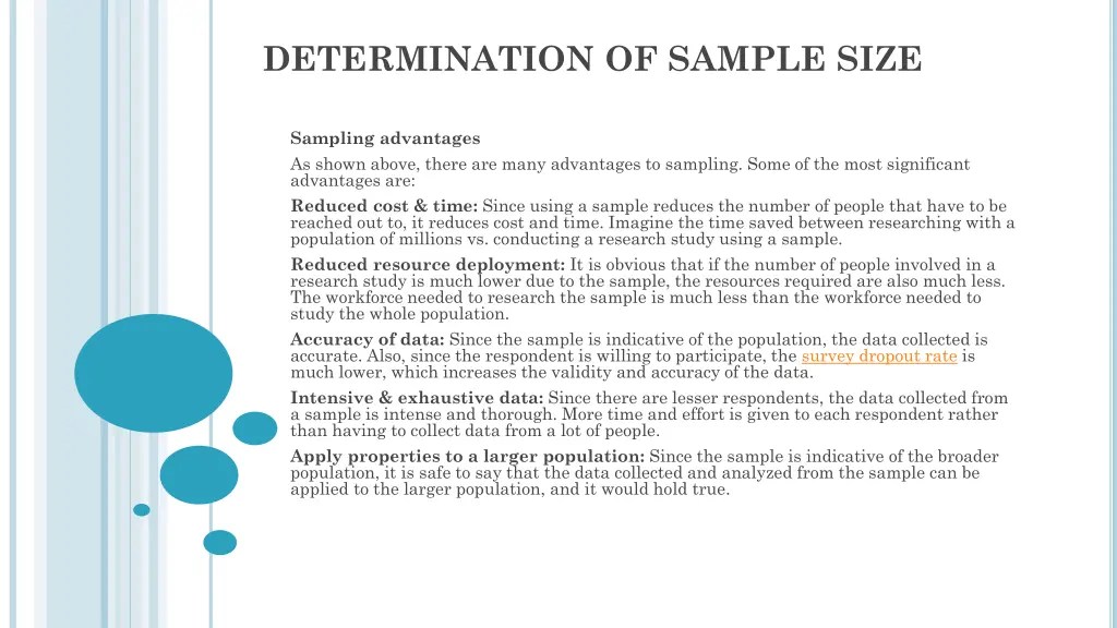 determination of sample size 1