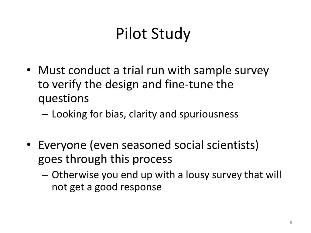 pilot study
