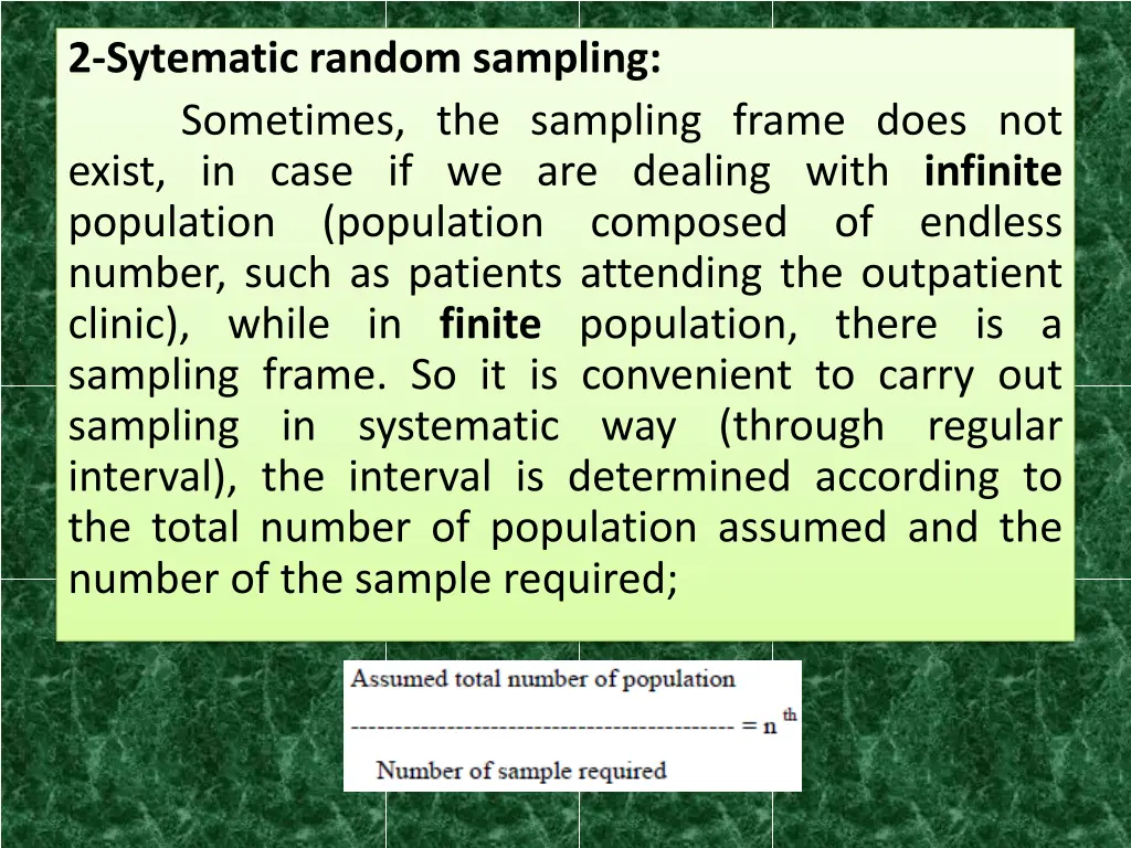 2 sytematic random sampling sometimes