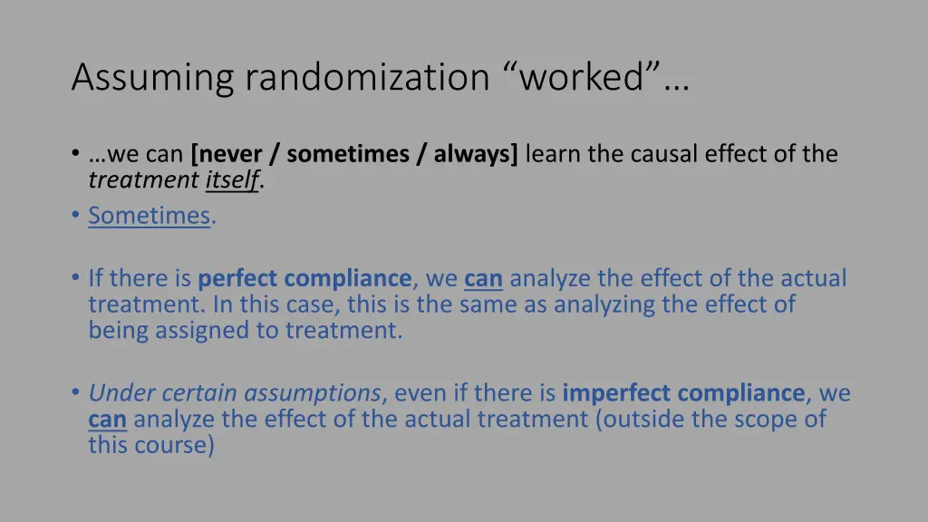 assuming randomization worked 2