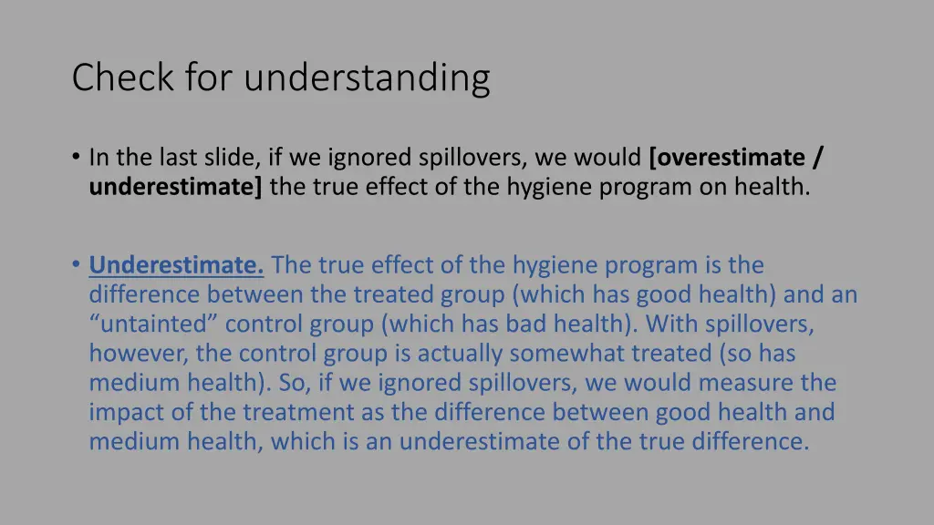 check for understanding 1