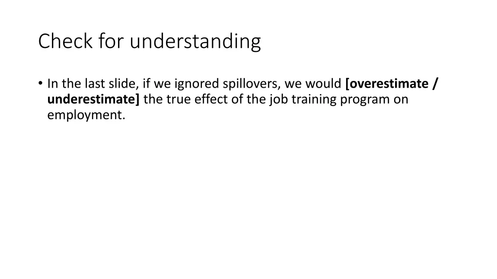 check for understanding 2