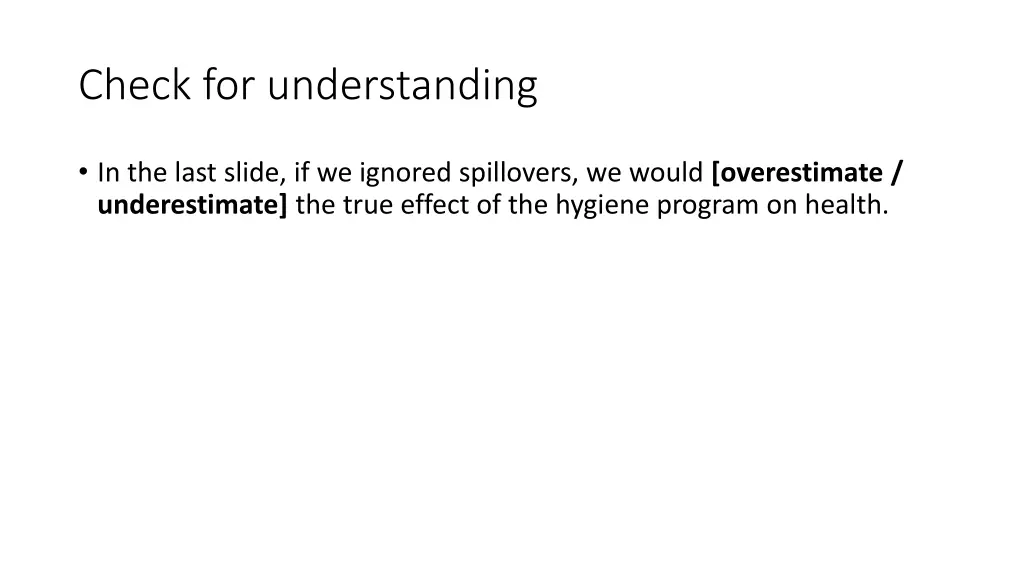 check for understanding