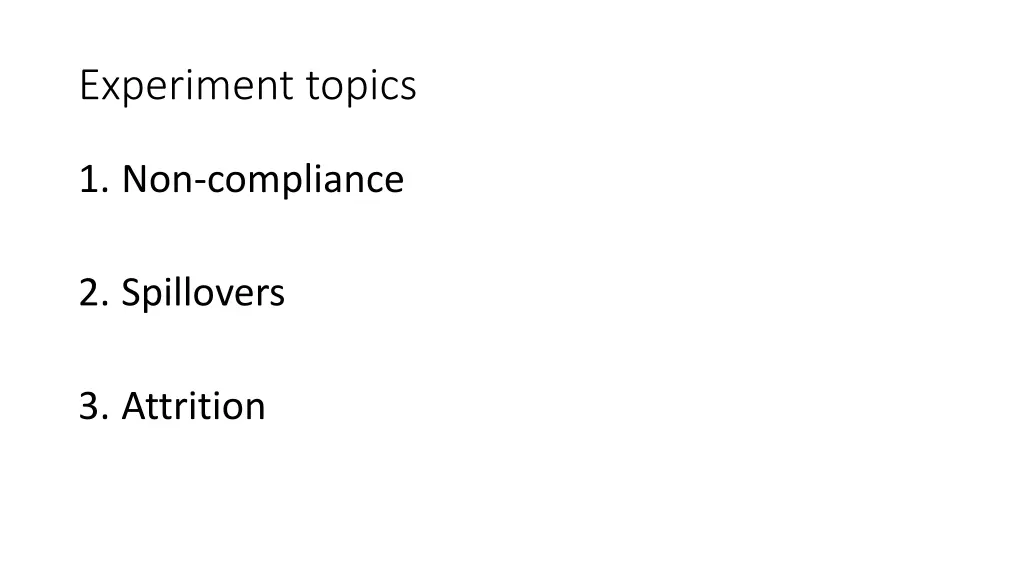 experiment topics