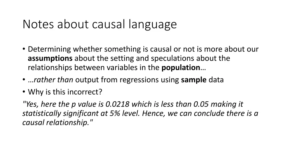 notes about causal language