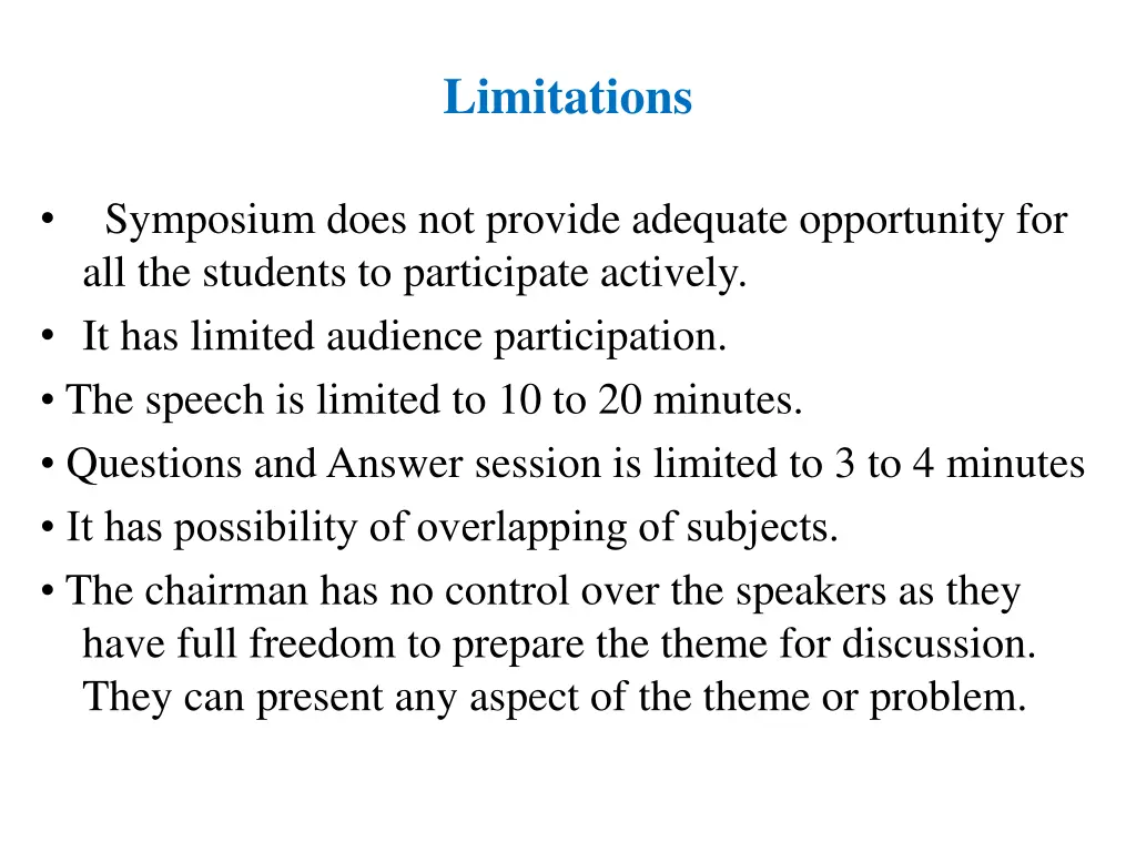 limitations