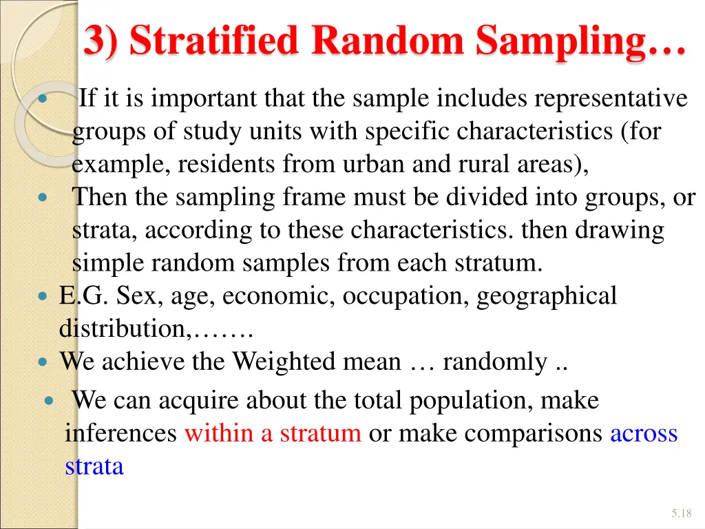3 stratified random sampling