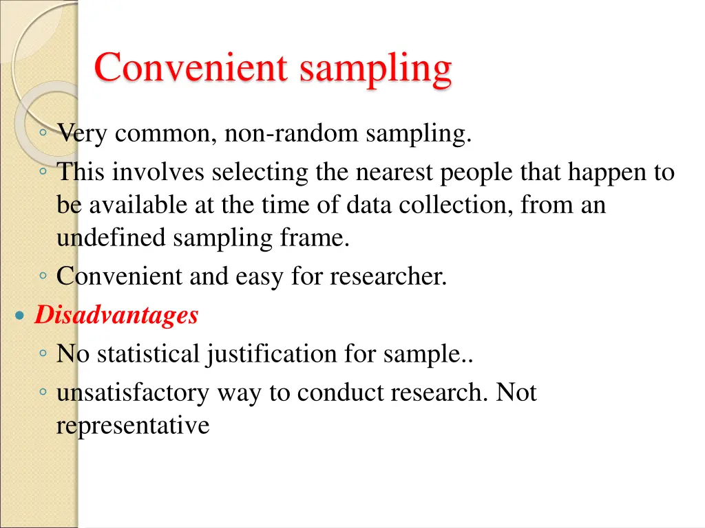 convenient sampling