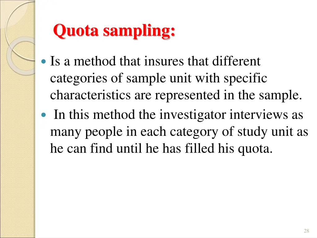 quota sampling