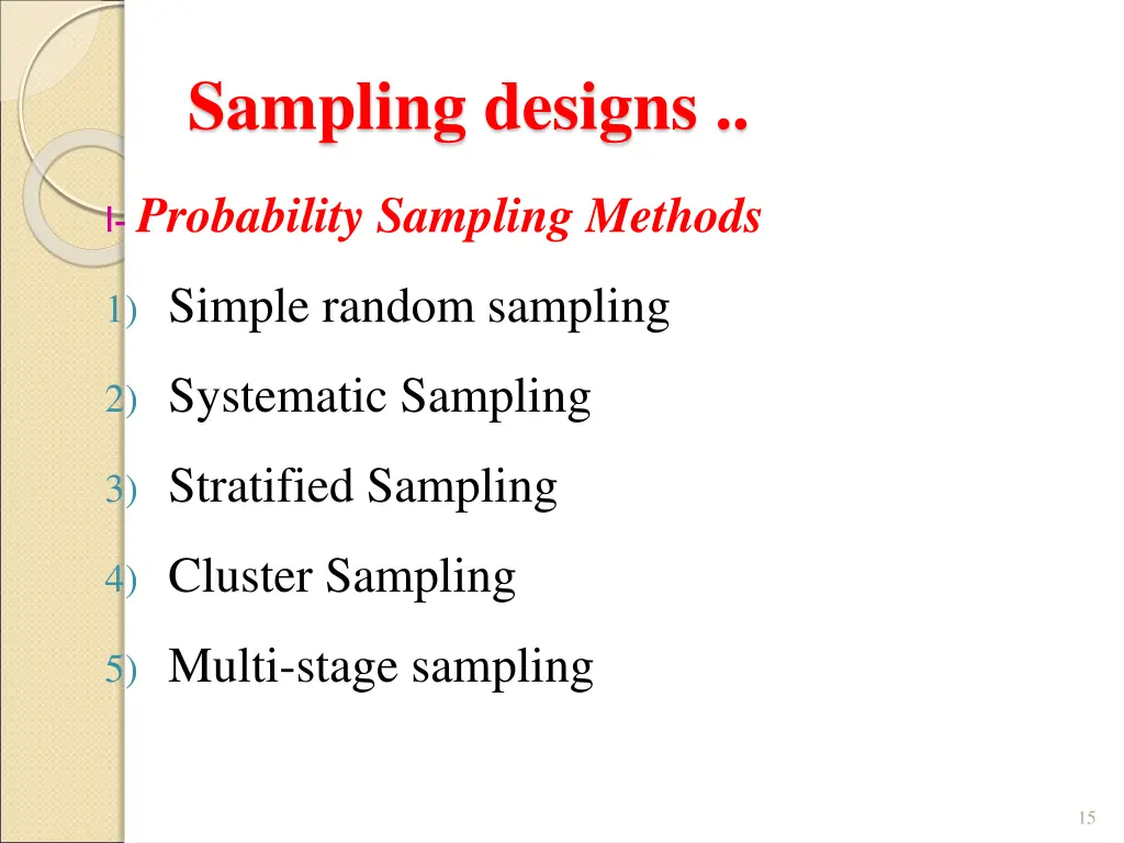 sampling designs 1