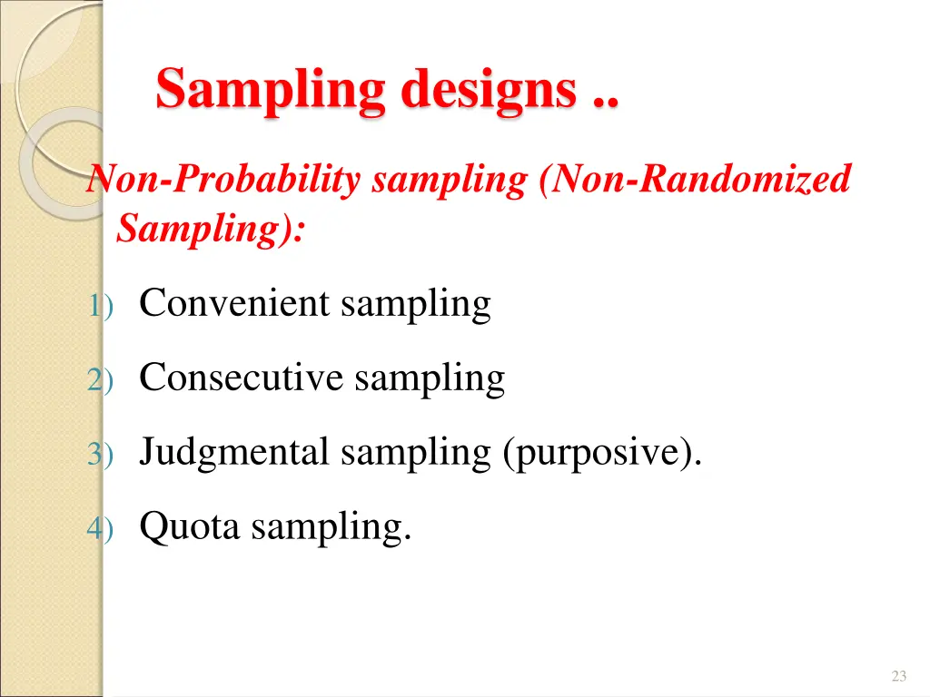 sampling designs 2