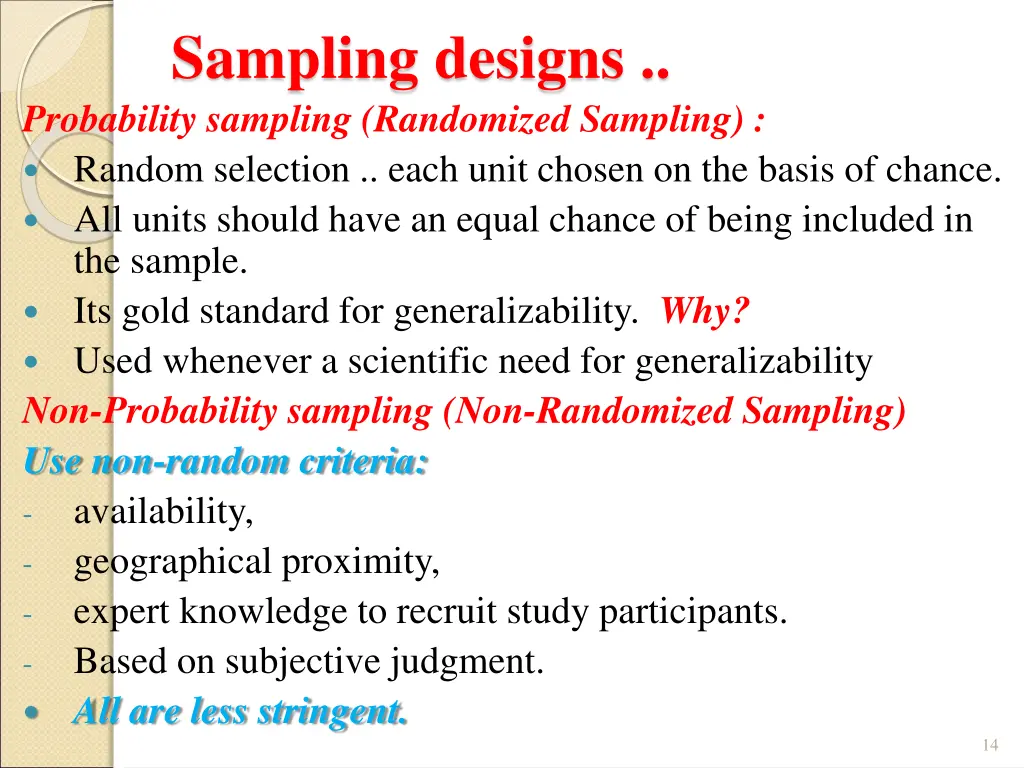 sampling designs