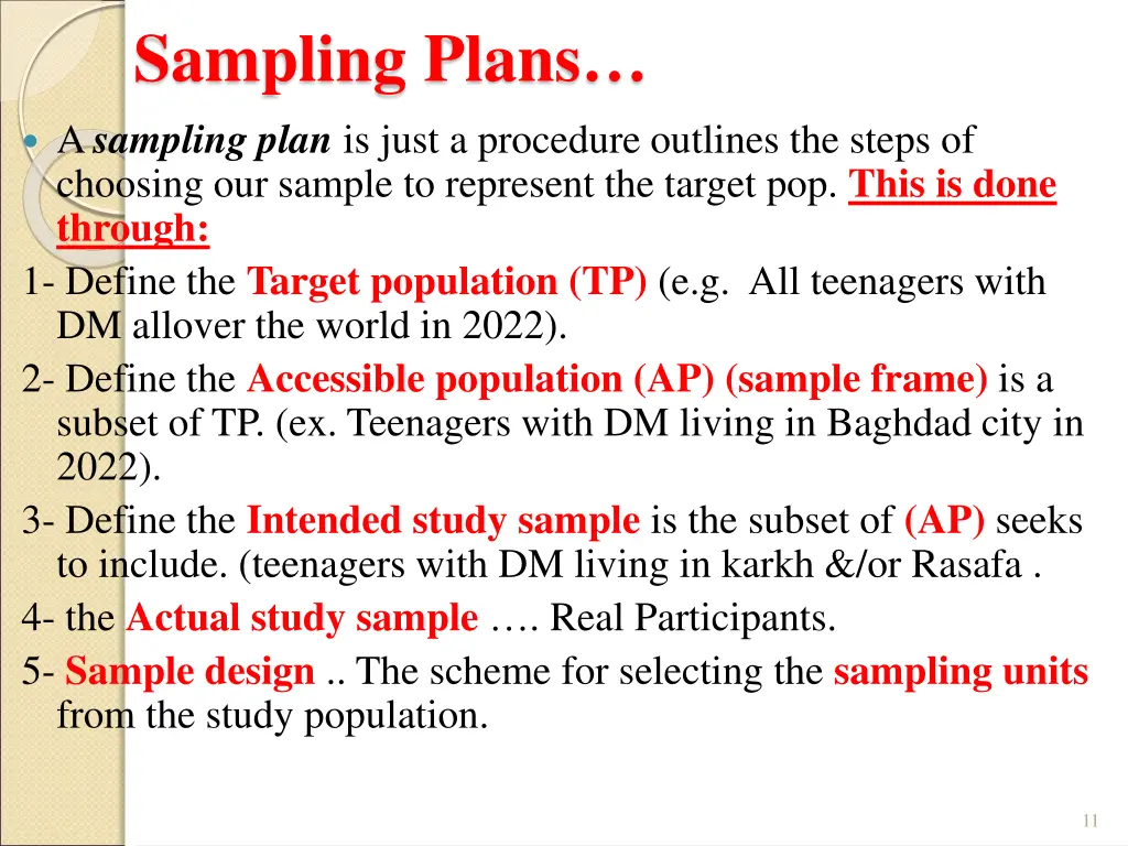 sampling plans