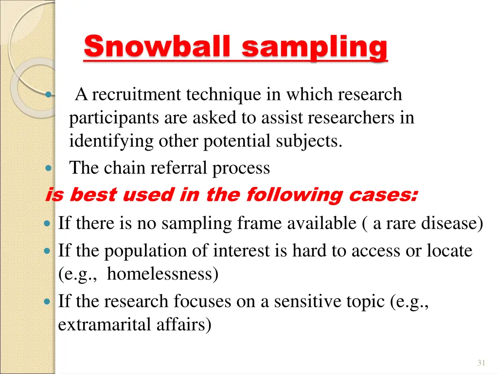 snowball sampling