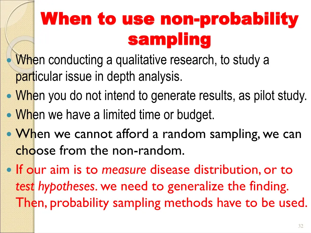 when to use non when to use non probability