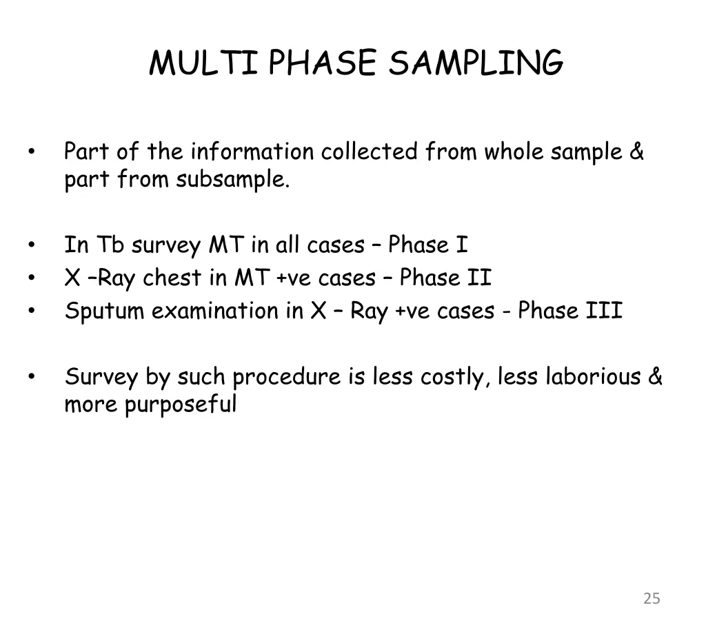 multi phase sampling