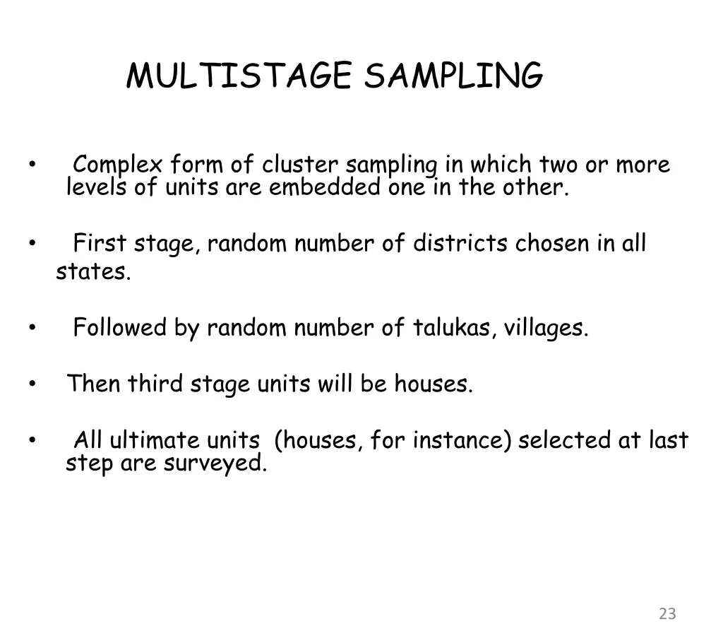 multistage sampling