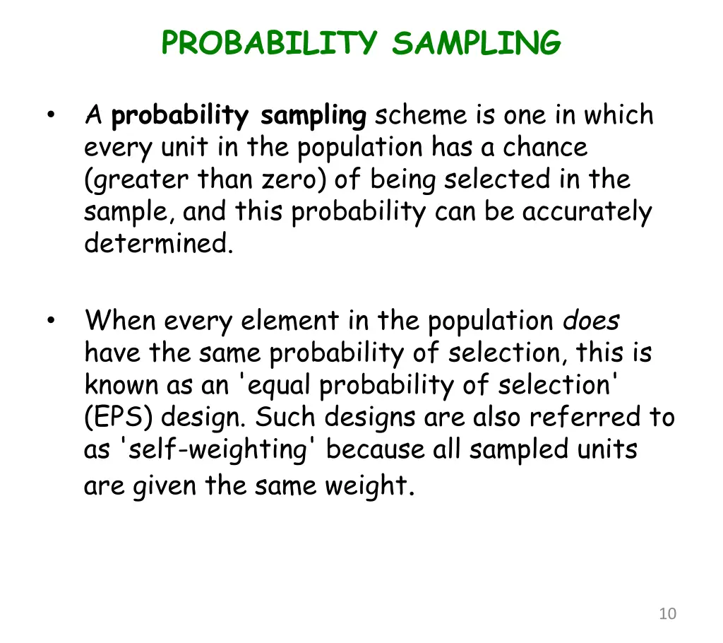 probability sampling