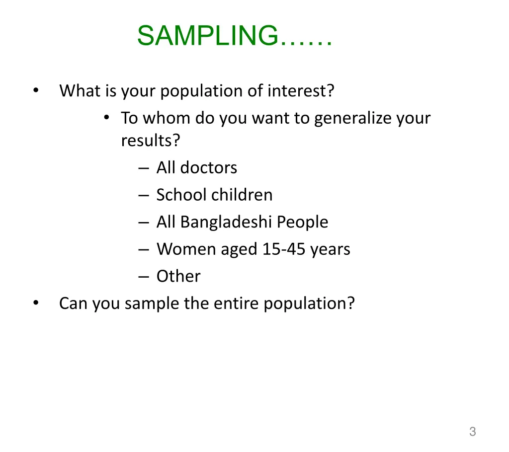 sampling 1