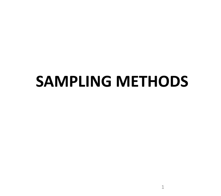 sampling methods