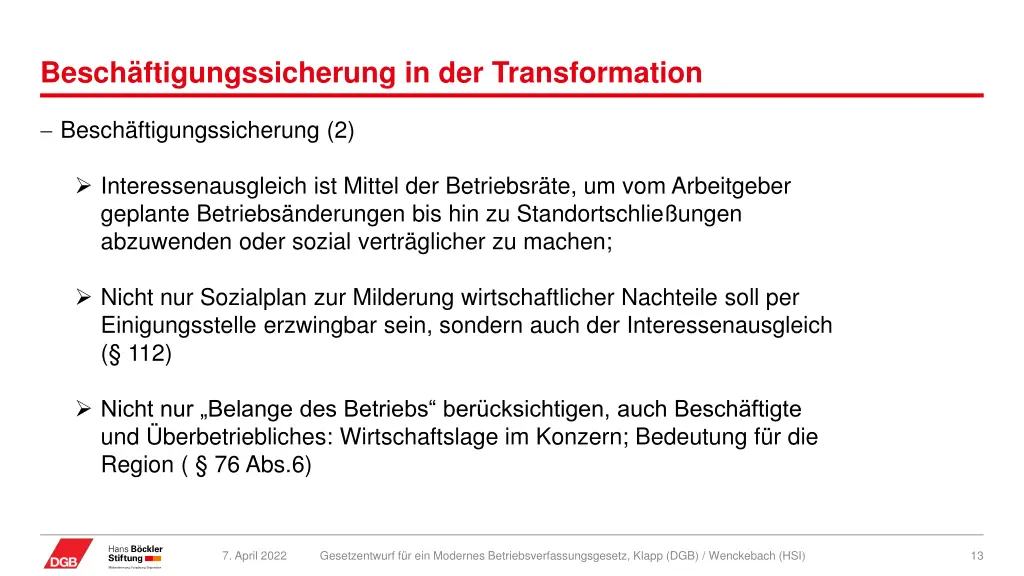 besch ftigungssicherung in der transformation 1