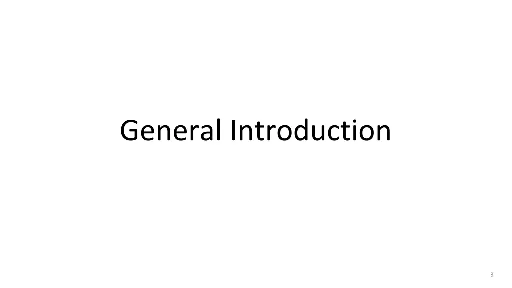 general introduction