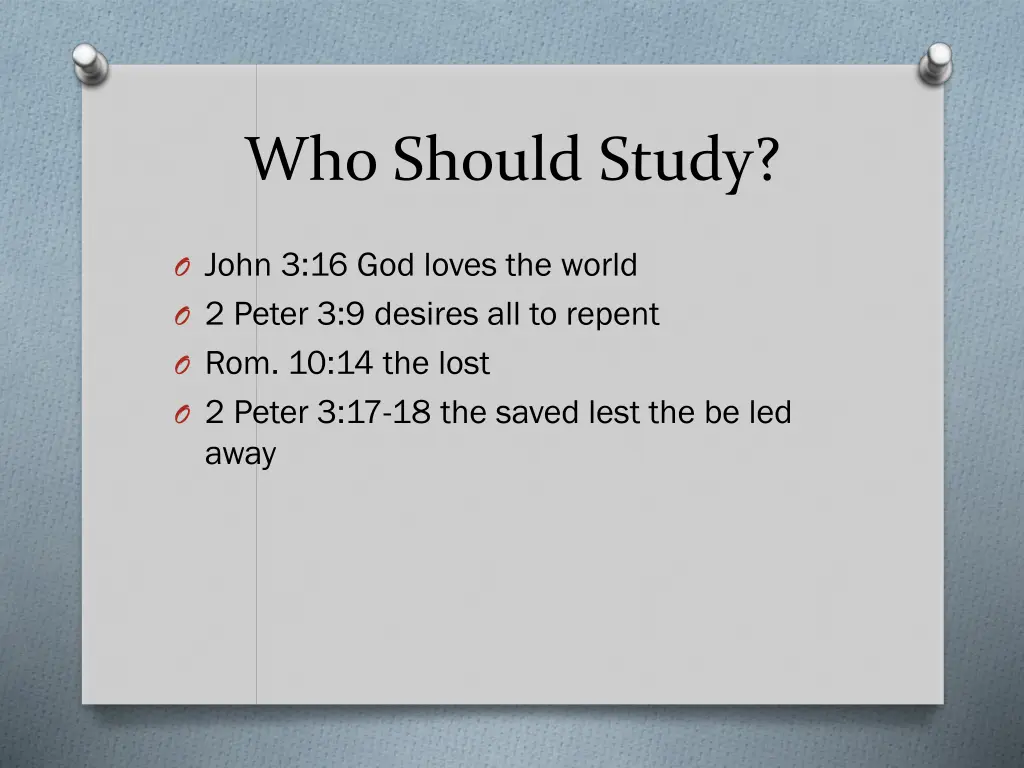 who should study